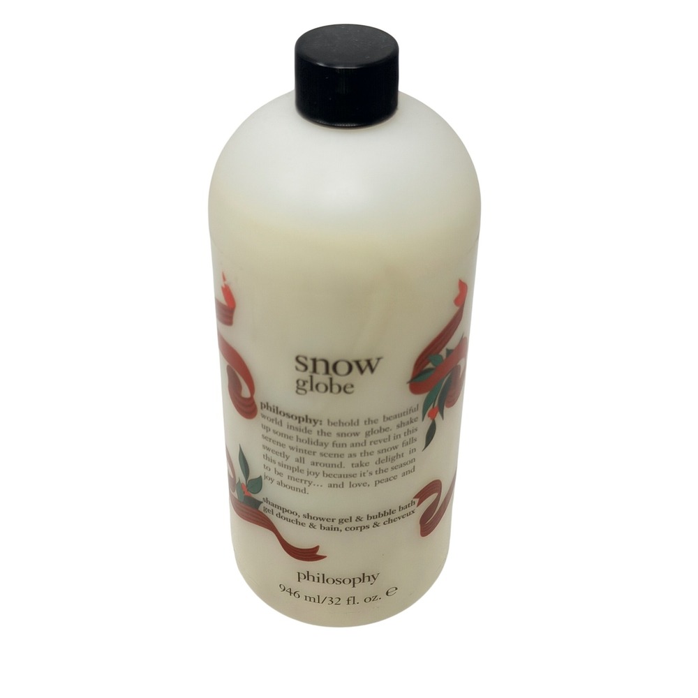 Philosophy Snow Globe 3-in-1 Shampoo Shower Gel & Bubble Bath 32oz Holiday - Picture 2 of 6